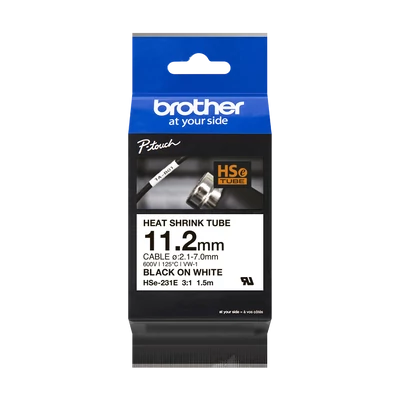 Brother HSe-231E 11,2 mm széles 1,5 méter hosszú szalagkazetta