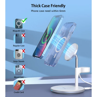Choetech 15W (3-1ben, Wireless mobil, mágneses gyorstöltő), töltő