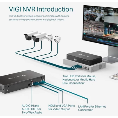 TP-LINK RECORDER VIGI NVR1008H Network Video Recorder