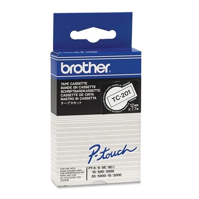 Brother TC-201 12 mm széles 7,7m hosszú szalagkazetta