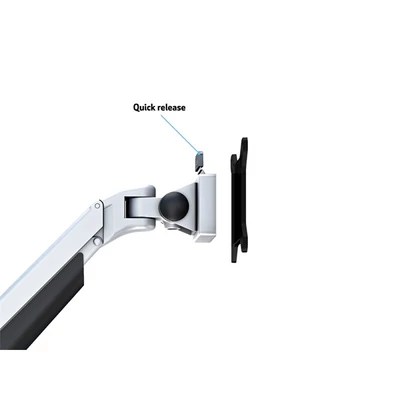 MULTIBRACKETS 2 karos asztali konzol, M VESA Gas Lift Arm Dual Silver (15-32