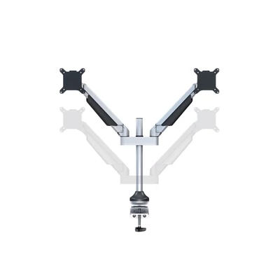 MULTIBRACKETS 2 karos asztali konzol, M VESA Gas Lift Arm Dual Silver (15-32