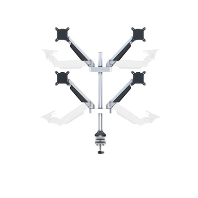 MULTIBRACKETS 4 karos asztali konzol, M VESA Gas Lift Arm Quad Silver (15-32