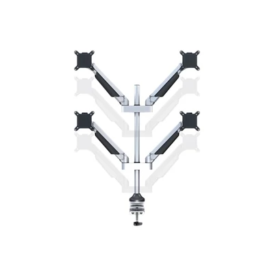 MULTIBRACKETS 4 karos asztali konzol, M VESA Gas Lift Arm Quad Silver (15-32