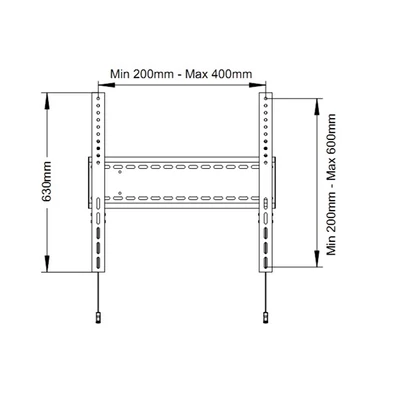 MULTIBRACKETS Fix fali konzol, M Universal Fixed Wallmount SD MAX 800x600 (60-110
