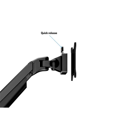 MULTIBRACKETS 2 karos asztali konzol, M VESA Gas Lift Arm Dual Black (15-32