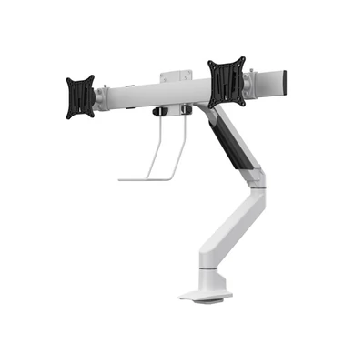 MULTIBRACKETS Gas Lift asztali konzol (2 képernyős rögzítőkar), M VESA Gas Lift Arm Single White w. Duo Crossbar (15-28
