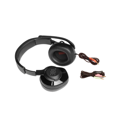 JBL Quantum 200 (Vezetékes, gaming fejhallgató felhajtható mikrofonnal)