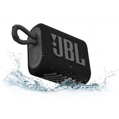 JBL Go 3 (hordozható, vízálló hangszóró), Fekete