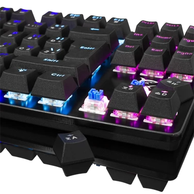 White Shark SPARTAN mechanikus (blue swtich) fém gamer billentyűzet (angol)