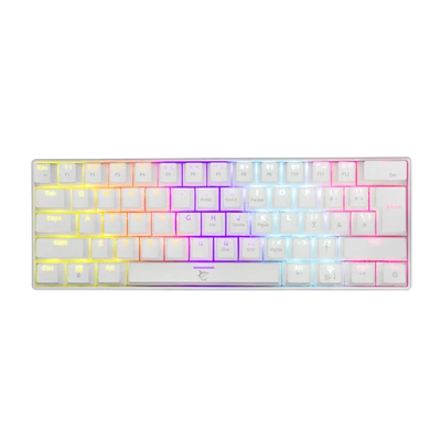 WHITE SHARK SHINOBI mechanikus (red switch) gamer billentyűzet, fehér (magyar)
