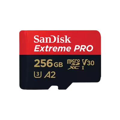 SANDISK 214505, MICROSD EXTREME PRO KÁRTYA 256GB, 200/140 MB/s, A2 C10 V30 UHS-I U3