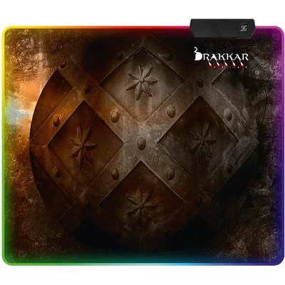 KONIX - DRAKKAR PC Hetland L Gaming Egérpad 320x270mm, Színes RGB LED