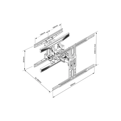 MULTIBRACKETS Fali konzol, M VESA Flexarm L Full Motion Dual (40-75