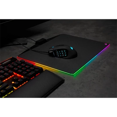 CORSAIR Vezetékes Egér Gaming, SCIMITAR RGB ELITE, 17 programozható gomb, RGB Világítás, 18000dpi, fekete