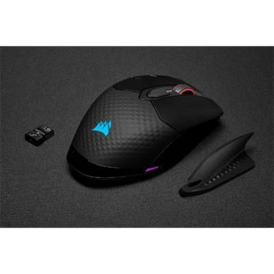 CORSAIR Vezetékes/Vezeték Nélküli Egér Gaming, DARK CORE RGB PRO, 8 programozható gomb, RGB, 18000dpi, fekete