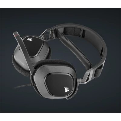 CORSAIR Vezetékes Headset, HS80 RGB USB Gaming, 7.1 Hangzás, RGB, fekete