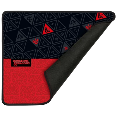 KONIX - DUNGEONS & DRAGONS Gaming Egérpad 49x49x270mm, Fekete-Piros