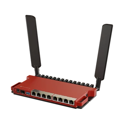 MIKROTIK Wireless Router 2,4GHz,8x1000Mbps + 1x2500Mbps SFP,  AX600, Menedzselhető, Asztali - L009UIGS-2HAXD-IN