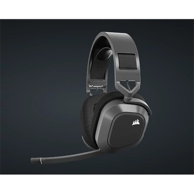 CORSAIR Vezeték Nélküli Headset, HS80 MAX RGB WIRELESS Gaming, Dolby Atmos hangzás, szürke