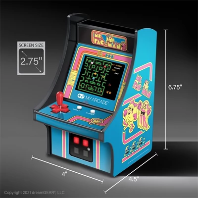 MY ARCADE Játékkonzol Ms. Pac-Man Micro Player Retro Arcade 6.75