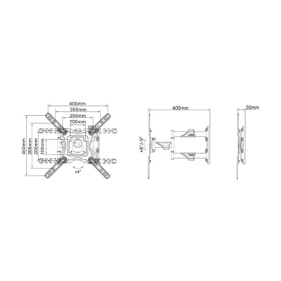 MULTIBRACKETS Fali konzol, M VESA Flexarm M Full Motion Single (32-55