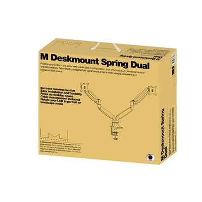 MULTIBRACKETS 2 karos asztali konzol, M Deskmount Gas Spring Dual Black (15-30