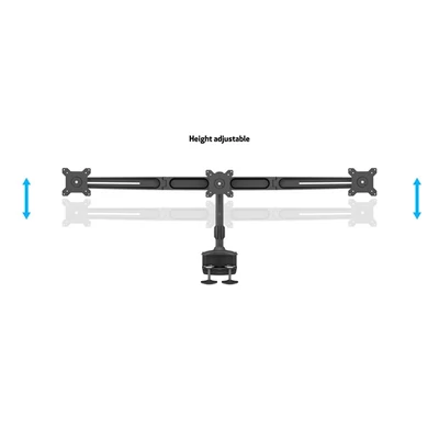 MULTIBRACKETS Asztali konzol (3 képernyős rögzítőkar), M VESA Desktopmount Triple Desk Clamp 15-24