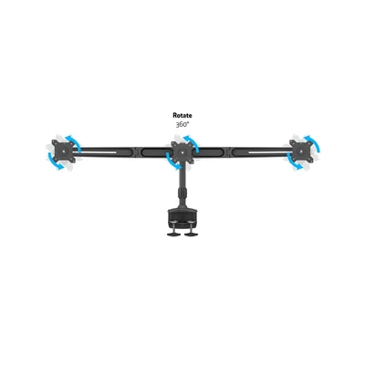 MULTIBRACKETS Asztali konzol (3 képernyős rögzítőkar), M VESA Desktopmount Triple Desk Clamp 15-24