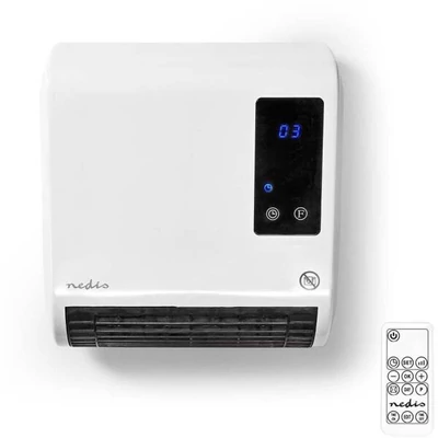 NEDIS HTBA20WT fürdőszobai fűtőtest, 2000W, kb. 20m2 -es helyiséghez, 6 programos időzítő, ventilátror funkció