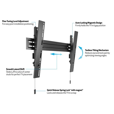 MULTIBRACKETS Fali konzol, M VESA Wallmount Super Slim Tilt 600 MAX (40-75