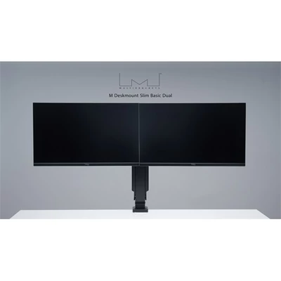 MULTIBRACKETS Asztali konzol (2 képernyős), M Deskmount Slim Basic Dual (17-27