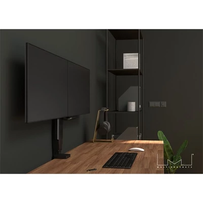 MULTIBRACKETS Asztali konzol (2 képernyős), M Deskmount Slim Basic Dual (17-27