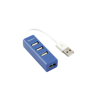 SBOX USB HUB, Kék, 4xUSB 2.0