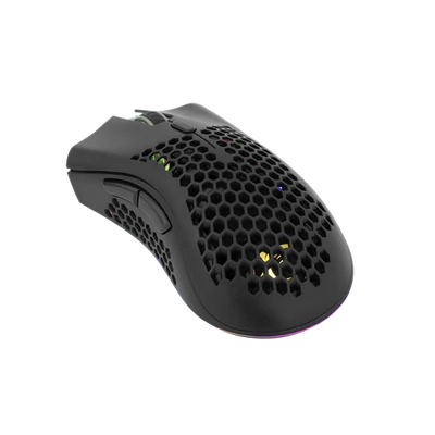 WHITE SHARK LIONEL-B, WGM-5012B vezeték nélküli gamer egér, fekete, 10000 dpi