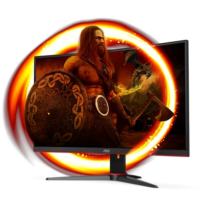 AOC Ívelt Gaming 165Hz VA monitor 27