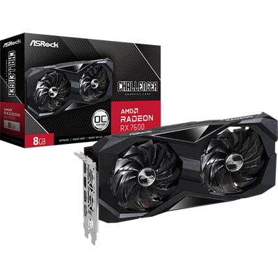ASROCK Videokártya PCI-Ex16x AMD RX 7600 CHALLENGER 8GB DDR6 OC