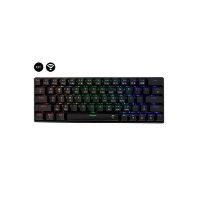 WHITE SHARK W029932 Premium KAIKEN-B/R-US vezeték nélküli mech. gamer billentyűzet, 63 piros kapcs. fekete (angol)