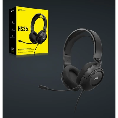 CORSAIR Vezetékes Headset, HS35 v2 Gaming, Multiplatform, carbon