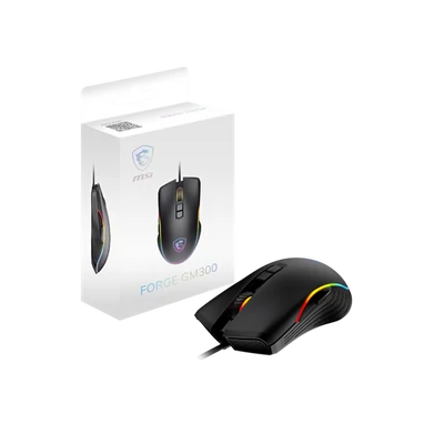 MSI ACCY FORGE GM300 Optical GAMING Wired Mouse, 7200dpi, Black