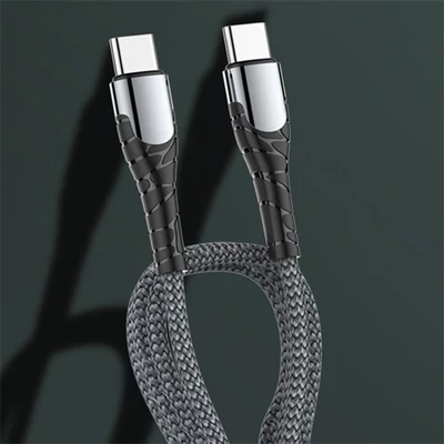 COLORWAY Kábel, Type-C - Type-C (PD Fast Charging 65W) 3.0A 1m gray (CW-CBPDCC040-GR)