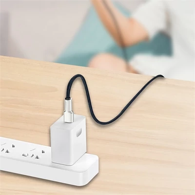 COLORWAY Kábel,  USB - Type-C (head metal) 2.4A 1m black (CW-CBUC046-BK)
