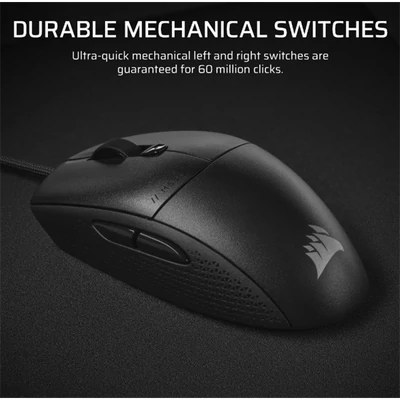 CORSAIR Vezetékes Egér Gaming, M55 Lightwight, 6 programozható gomb, Ultra-könnyű, 16000dpi, fekete