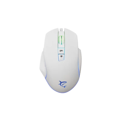 WHITE SHARK WS GM-5009W GARETH-W gamer egér, vezetékes, fehér, 6400 Dpi, 7D, RG