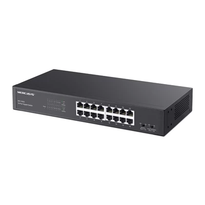 MERCUSYS Switch 16x1000Mbps, Fémházas Asztali Rackes, MS116GS
