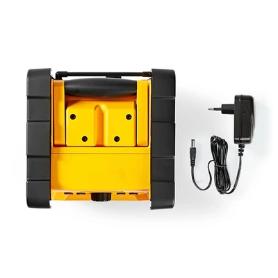NEDIS RDFM3100YW hordozható FM rádió, bluetooth, rezgéscsillapítás, 15W, 20 FM állomás, 3,5 mm audióbemenet