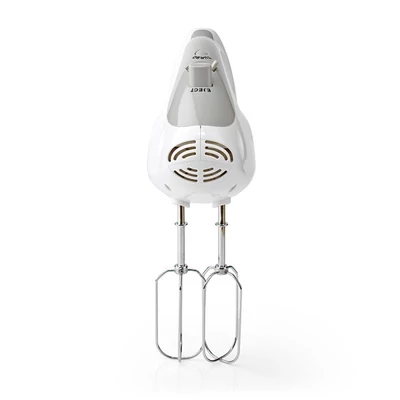 Nedis kézi mixer ,200 W ,5 sebességfokozat ,Turbófunkció ,2 dagasztóhorog / 2 habverő ,Szürke / Fehér