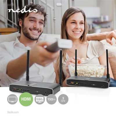 Nedis vezeték nélkűli HDMI transmitter / jeltovábbító VTRA3470AT, max. hatótáv 100m