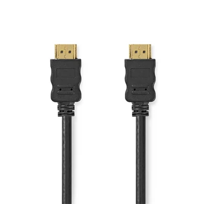 Nedis ultra HD HDMI kábel CVGL34060BK30, HDMI dugó - dugó, 4K@60Hz, ARC, 18 Gbps, aranyozott csatlakozók, hossz 3m