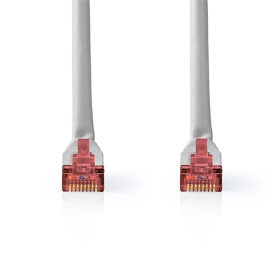 Nedis Cat6 patch kábel, szürke, aranyozott érintkezők, 10/100/1000 Mbit/s, hossz 10m, CCGL85220GY100